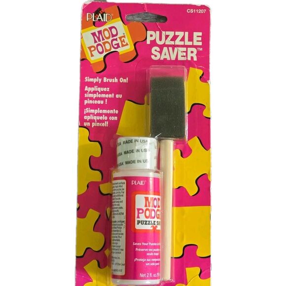 Mod Podge Puzzle Saver Foam Brush-2oz CS11207 Simply Brush On Puzzle Dries Fast - Picture 1 of 5